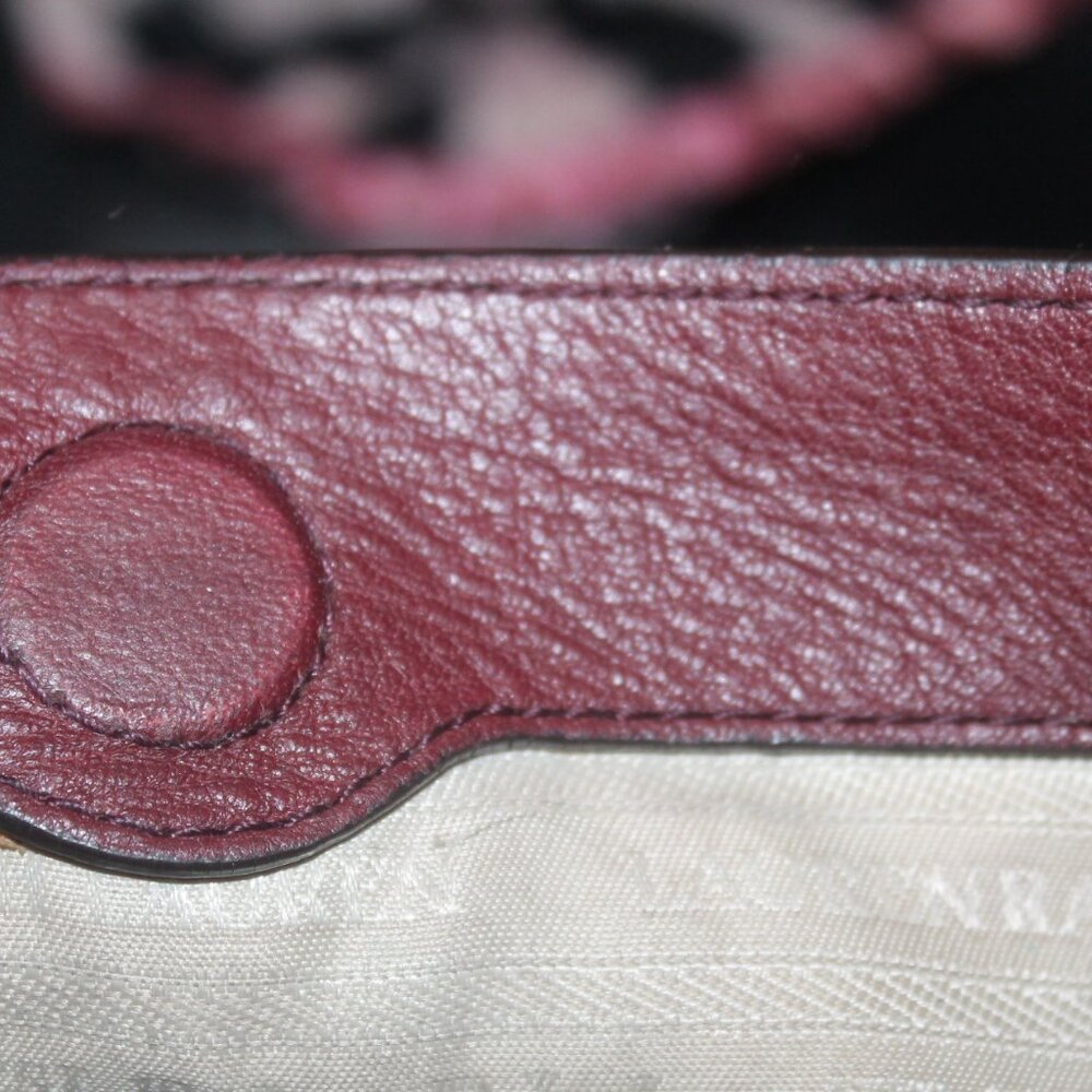 $348 Slouchy Large Merlot Leather Governor's Lodge Hobo Shoulder Bag Purse - Picture 7 of 14